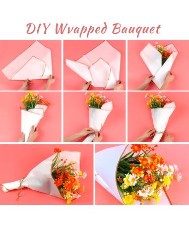 CCINEE 60 Sheets Gold Edge Flower Wrapping Paper Waterproof Fresh Flower Packing Material with Ribbon Florist Bouquet Supplies DIY Craft Gift Packing 10 Colors Golden Edge-60Sheet/10Colors(3PCS Ribbon) - Buy Online on GoSupps.com