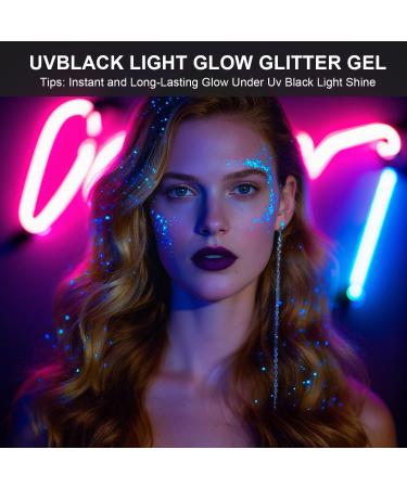  BUCOMTU Festival Glitter Face 12 Colours Gel Fluorescent Chunky Sequin Face Body Powder Glitter Accessory Festival Gadget Body Glitter for DIY Nails Carnival Halloween Party - Buy Online on GoSupps.com