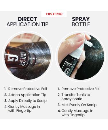 Histemo ION-TO G Scalp Serum: Hair Regrowth Treatment - Prevents Thinning & Loss, Peptides, Amino Acids, Growth Factors - Clinically-Proven for Growth - 1 Month Supply - Buy Online on GoSupps.com
