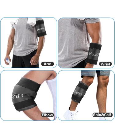 Large Full Knee Ice Pack for Injuries - Reusable Hot Cold Compression Wrap for Sports Injuries, ACL Surgery Recovery, Arthritis Relief - Buy Online on GoSupps.com