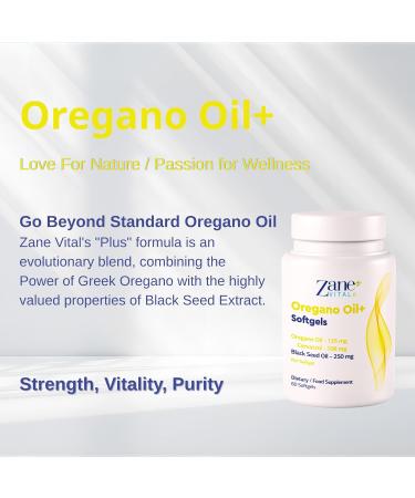  Zane VITALe Zane Oregano Oil+ Capsules of oregano and black seed oil with carvacrol and thymoquinone Food supplement. S - Buy Online on GoSupps.com