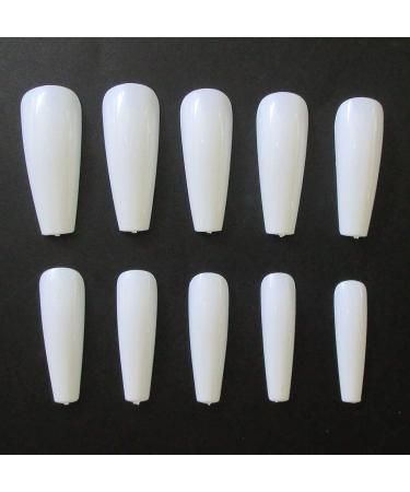400pc Colored Long Coffin Press on Nails - Glossy Ballerina False Nails for Manicure - Acrylic Nail Design Salon Quality - DIY Nail Art Decor for Women and Girls - Buy Online on GoSupps.com