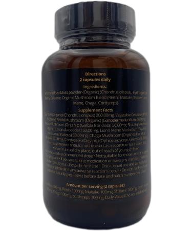 Organic Irish Sea Moss Capsules - 60 Vegan Capsules | GMO Free | Gordon Watkins Botanical Blend - Buy Online on GoSupps.com