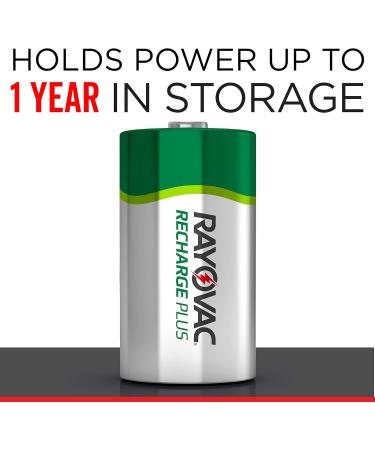 Rayovac Rechargeable D Batteries - High Capacity 2 Count Pack | Buy Internationally - Buy Online on GoSupps.com