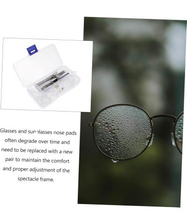 Kombiuda Glasses Repair Set - PVC Nose Pads Ironing Tips & Tiny Screws for Eyewear & Drinking Glasses - Buy Online on GoSupps.com