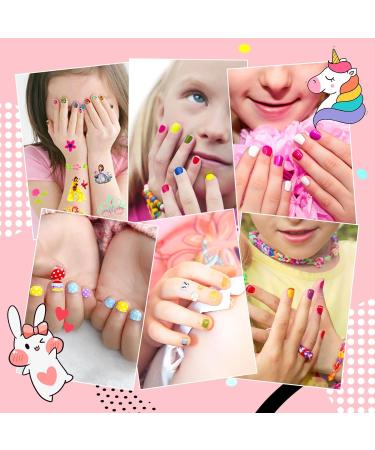 Wakaniya Kids Nail Polish Set - 12 Safe Non-Toxic Candy Colors with Stickers | Peel Off Quick Dry Girl's Gift 3 - Buy Online on GoSupps.com