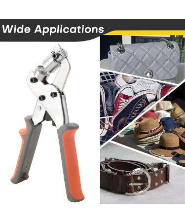 Acymner Handheld Hole Punch Pliers Grommet Tool Kit with 500PCS 3/8 Inch Silver Eyelets - Buy Online on GoSupps.com