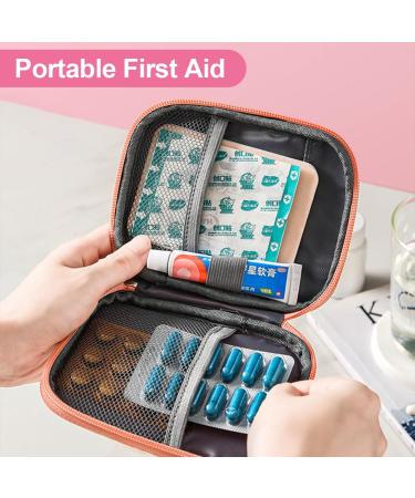 Buy XPEX Mini Travel Pharmacy Bag - Waterproof First Aid & Medication Case - Portable Emergency Bag for Home & Camping (Gray Pink) - Buy Online on GoSupps.com