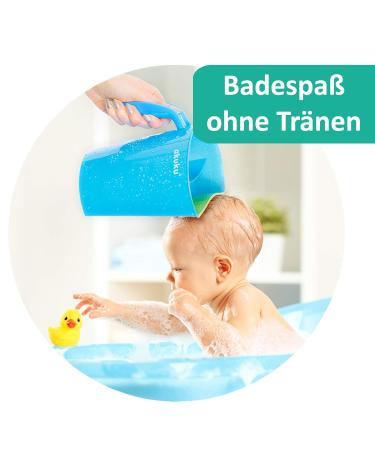 Akuku Green Hair Washing Cup for Kids | Shampoo Eye Protection & Shower Aid | Safe Bathing Mug for Children - Buy Online on GoSupps.com