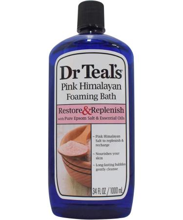 Dr Teal's Eucalyptus & Spearmint Foaming Bath (1000 Milliliter) + Dr Teal's Pink Himalayan Foaming Bath (1000 Milliliter) Foaming Bath + Pink Himalayan - Buy Online on GoSupps.com