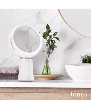 Fancii LED Lighted Magnifying Makeup Mirror - Rechargeable, Double-Sided 1x/10x Magnification, Adjustable Brightness, Large Vanity Mirror (Nova) - Buy Online on GoSupps.com