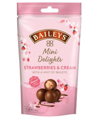 Baileys Chocolate Mini Delights Strawberries & Cream |1 x 102 g |Dard melting mini chocolates |Pralines gift |Filled with Baileys liqueur - Buy Online on GoSupps.com