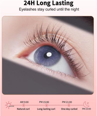 Heated Eyelash Curler with Comb - USB Rechargeable 3 Temp Settings LED Display | Long-Lasting Natural Curls | Perfect Women s Gift - Pink-4867 - Buy Online on GoSupps.com