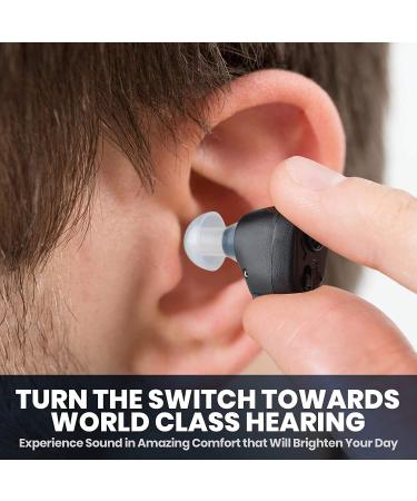 Digital Hearing Amplifier - In-The-Canal (ITC) Pair by MEDca - Doctor Designed Sound Amplification Devices for Adults (Black) - Buy Online on GoSupps.com