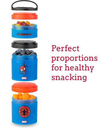 Whiskware Captain America Snack Cups for Kids | 3 Stackable Containers for School and Travel - Buy Online on GoSupps.com
