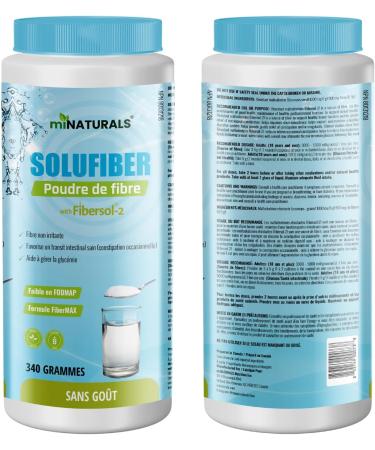 miNATURALS Solufibre Fiber Supplement Powder with Fibersol-2 for Digestive Health and Constipation Relief - 340g - Buy Online on GoSupps.com