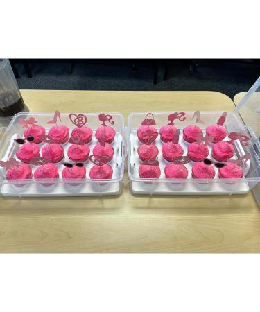 24 PCS Princess Cupcake Toppers Pink Girl Cupcake Toppers Picks Handbag Glasses Bow Lipstick Tie High Heel Cake Decorations for Wedding Bridal Shower Baby Shower Birthday Party Supplies - Buy Online on GoSupps.com