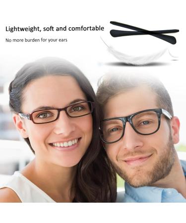 Ryaupy Silicone Anti-Slip Glasses Covers - 4 Pairs Non-Slip Bracket Repair | Universal Black & White End Caps for Glasses - Buy Online on GoSupps.com