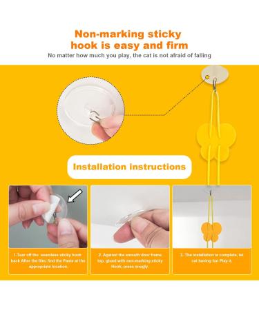 Hanging Cat Toys for Indoor Cats - 3 Pack Retractable Exercise Toy Set - Interactive Kitten Hunting Toys for Door - Bouncing Rope Included - Buy Online on GoSupps.com