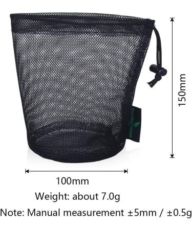 Ibasingo Black Mesh Bag | Durable Nylon Travel Sac for Cosmetics Shower Gel Tennis & Golf | 5-Piece Set (10x15 cm) - Ideal for Outdoor Storage - Buy Online on GoSupps.com