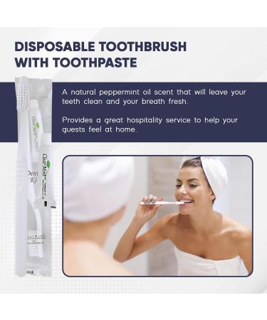 Bulk Disposable Hotel Toothbrush with Toothpaste Dental Kit - Individually Wrapped (Case of 50) - Buy Online on GoSupps.com
