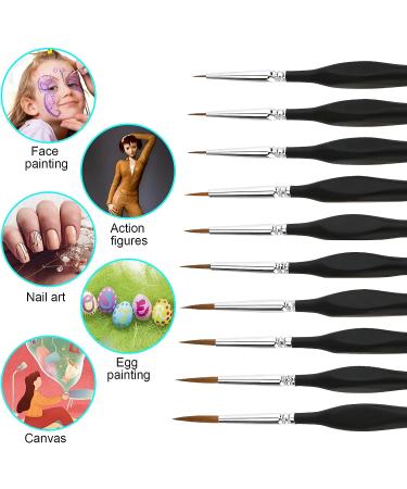 10 PCS Miniature Paint Brushes Kit - Fine Detail Painting Brush Set for Watercolor, Oil, Acrylic, Nail, Line Drawing - Micro Professional Tiny Paints Brushes for Scale Models - PSISO - Buy Online on GoSupps.com