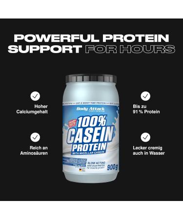 Body Attack 100% Casein Protein Amino Acids - Muscle Building Protein Low Carb - Mass Gainer - For Sportsmen Athletes and - Buy Online on GoSupps.com