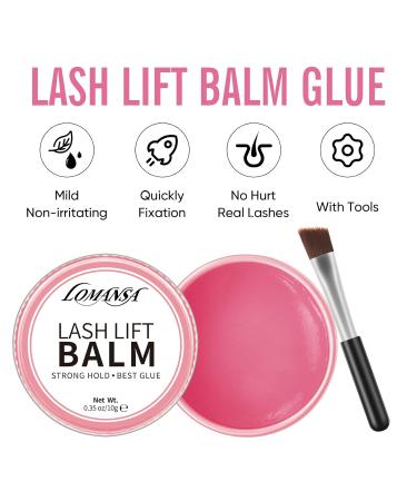 Lash Lift Balm - Strong Adhesive Eyelash Lift Glue (10g Pink Strawberry) for Salon Kits | Long-Lasting Hold - Buy Online on GoSupps.com