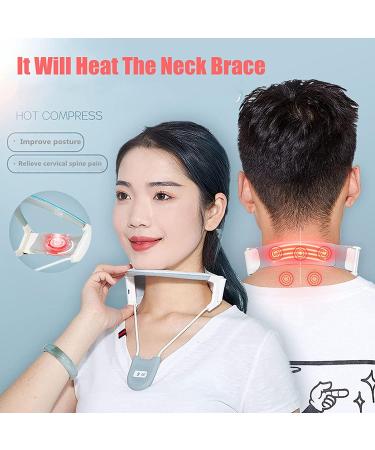 Neck Traction Device for Cervical Spine Relief | Light Neck Stop Correction & Heating Function - International Shipping Available - Buy Online on GoSupps.com