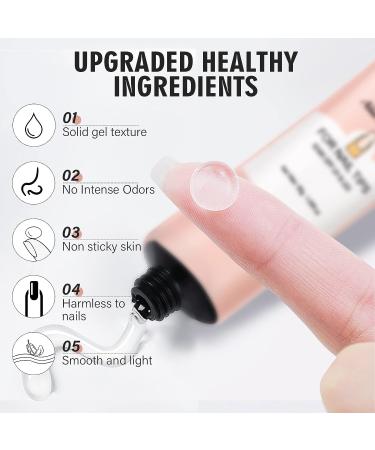 Canvalite Gel Nail Glue - Upgrade Long Lasting UV Nail Adhesive for Nail Extensions | Super Strong Pink Gel for DIY Nail Art - Buy Online on GoSupps.com