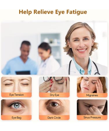 Premium Eye Massager with Heat & Music - Perfect Birthday Gift for Migraine Relief Sleep Improvement & Eye Strain Reduction - Ideal for Women & Men - White - Buy Online on GoSupps.com