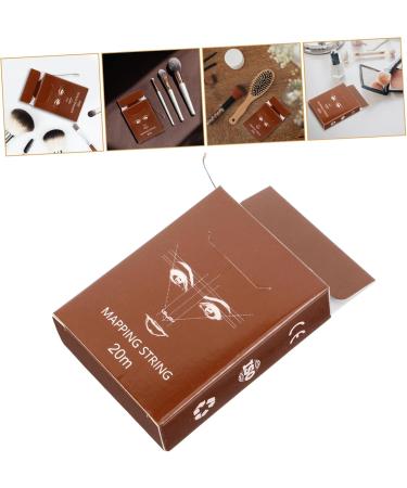 Healeved 1 Box String Ruler Ink Eyebrow Locating Ruler Eyebrow Drawing Aids Draw a Line 6.10X4.60X1.80CM Light Brown - Buy Online on GoSupps.com