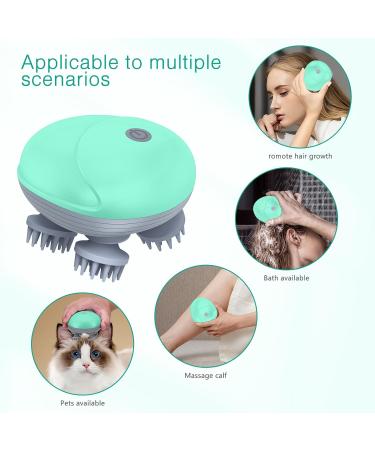 ORIA Wireless Electrical Head & Pet Massage Device - Scalp & Full Body Relaxation USB Charging 5 Modes 4 Heads IPX6 Waterproof - Green - Buy Online on GoSupps.com