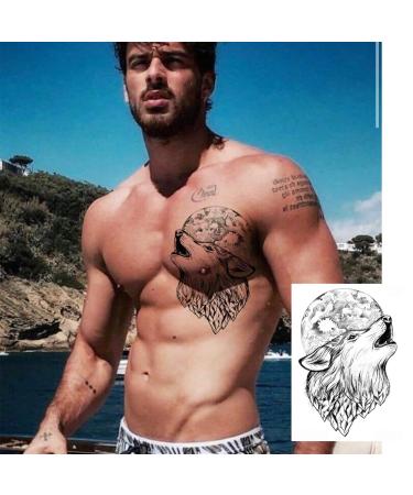 Large Wolf Temporary Tattoos - 10 Sheets | Waterproof Fake Tattoo Stickers for Men Women | Cool 3D Wolf Designs for Arm - Buy Online on GoSupps.com