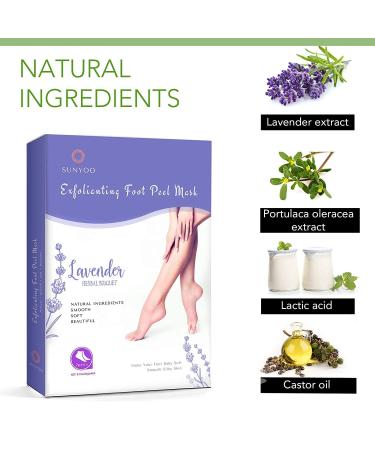 Foot Peel Mask - Exfoliating Baby Soft Skin Treatment for Men & Women | Lavender Scent - 2 Pairs - Buy Online on GoSupps.com
