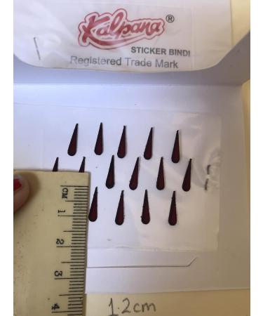 Buy Kalpana Card Bindi Long Tilak - Maroon with Black Border (9) | International Shipping Available - Buy Online on GoSupps.com