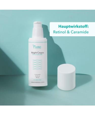 Colibri Skincare Night Cream 80ml | Retinol & Hyaluron Anti-Aging Cream for Women & Men | Nourishing Wrinkle Treatment | Made in Germany - Buy Online on GoSupps.com
