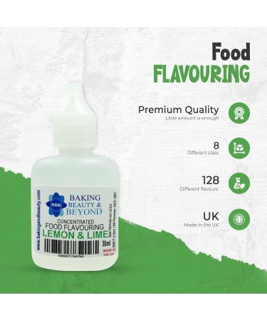 Baking Beauty and Beyond Concentrated Food Flavouring Oil - Dozen of Professional Quality Food Grade Flavouring Oil for Candy Making Baking Cooking Lip Balm and Lip Gloss - Lemon & Lime (30ml) - Buy Online on GoSupps.com