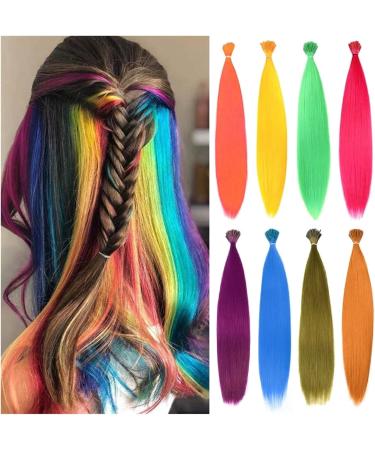 Feather Hair Extension 16 Inch Colorful Invisible Synthetic Hair Extensions Hairpiece Natural Extension Accessories For Women crochet hair extension set (Color : 11 Size : 16inches-20 piece) 16inches-20 piece 11 - Buy Online on GoSupps.com