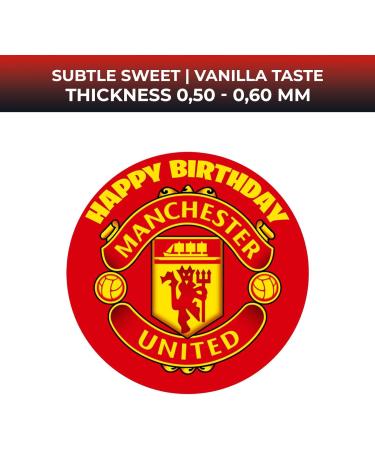 YummyArt Edible Cake Topper - edible cake decorations 20cm diameter edible cake toppers compatible with manchester united cake topper edible football cake toppers edible - Buy Online on GoSupps.com