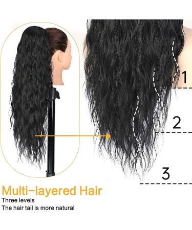 Hair Extensions 26" Synthetic Long Wavy Ponytail Extension Cord With Drawstring Hair Clip Layered Ponytail Bun for Women's Daily Use Hair Pieces For Women (Color : Red Size : 26inches) 26inches Red - Buy Online on GoSupps.com