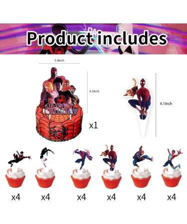 25Pcs Birthday Decorations Party Cake Cupcake Toppers for Black Party Supplies - Buy Online on GoSupps.com
