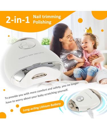 2 in 1 Electric Nail Clipper 3 Speeds Levels Electric Nail Trimmer with Nail Clip Storage Rechargeable Automatic Nail Clipper Portable Electric Fingernail Cutter Safety for Adult Kids Elderly(white) - Buy Online on GoSupps.com