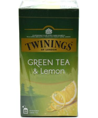 Twinings Green tea & lemon 25 tea bags - Buy Online on GoSupps.com