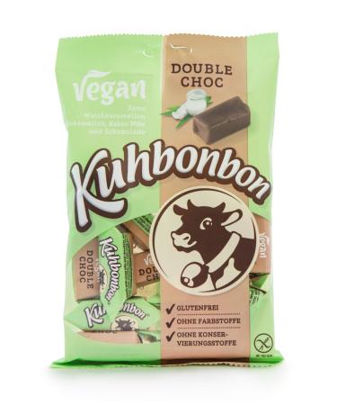 Vegan soft Caramels with Cocoa Nibs and Chocolate - Cow Candy Vegan Double Choc 165g / Germany