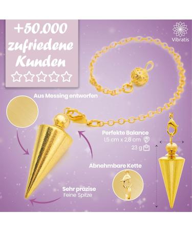 Vibratis Fortune-Telling Clock - Gold-Plated Brass Universal Pendulum for Radiesthesia & Planning - Buy Online on GoSupps.com