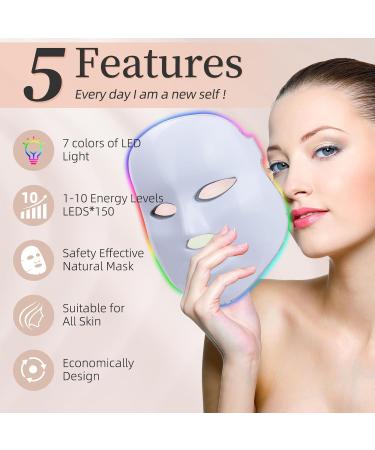 LED Face Mask FM-01 | 7 Color Light Therapy for Facial Skin Care | Home & Salon Use - Buy Online on GoSupps.com