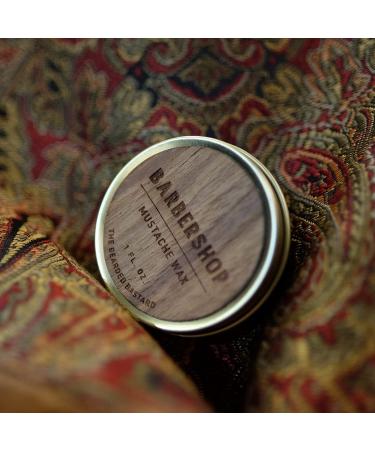 Strong Hold TBB Barbershop Mustache Wax - 1oz Tin with Beeswax, Lanolin, Tea Tree & Jojoba Oils - Buy Online on GoSupps.com