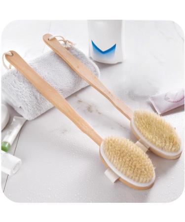 Premium Bathing Brush - Dual Soft & Stiff Bristles for Cellulite Massage & Skin Exfoliation | Improve Blood Circulation | Ideal for Body Care - Buy Online on GoSupps.com