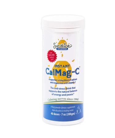 Sunshine Vitamins Instant Cal Mag C  Fast-Acting Absorbable Calcium Magnesium and Vitamin C  Replenishes Calcium & Magnesium Enhances Body Function & Helps Prevent Depletions  Improved Sleep